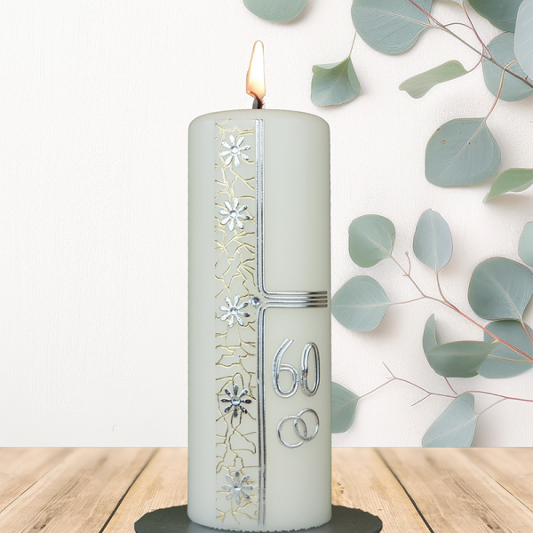 Jubiläumskerze 20x7cm Diamantjubiläum