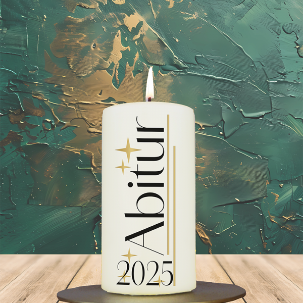 Abschluss Kerze 12x6cm Abitur 2025