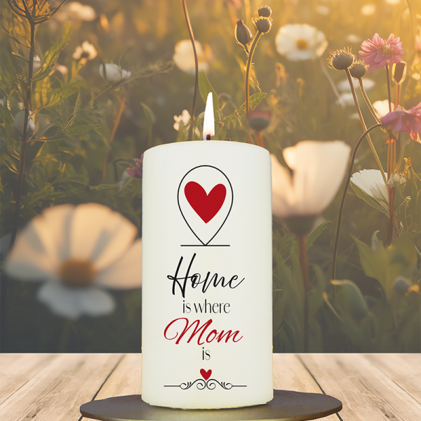 Muttertagskerze 12x6cm Home is