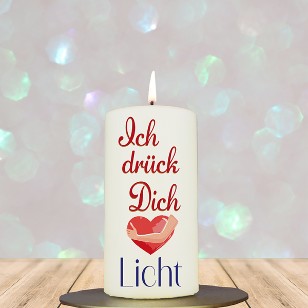 Mitbringsel 12x6cm Ich drück dich Licht