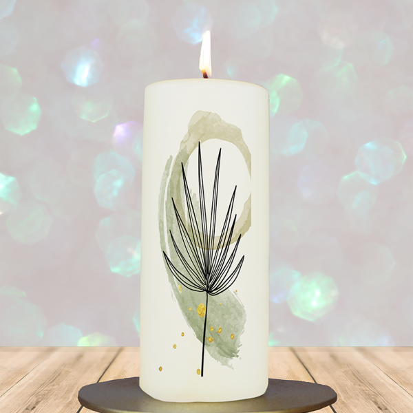 Geschenkkerze 15x6cm  Blatt 4