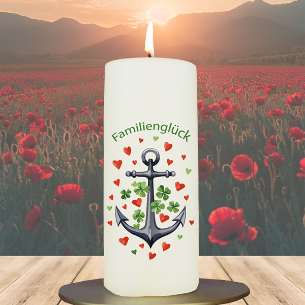 Familienkerze 15x6cm Familienglück
