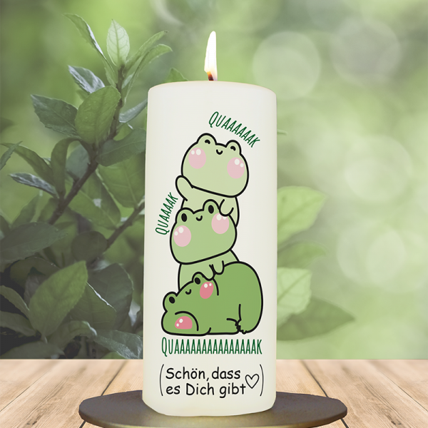 Tierkerze 15x6cm  Frösche