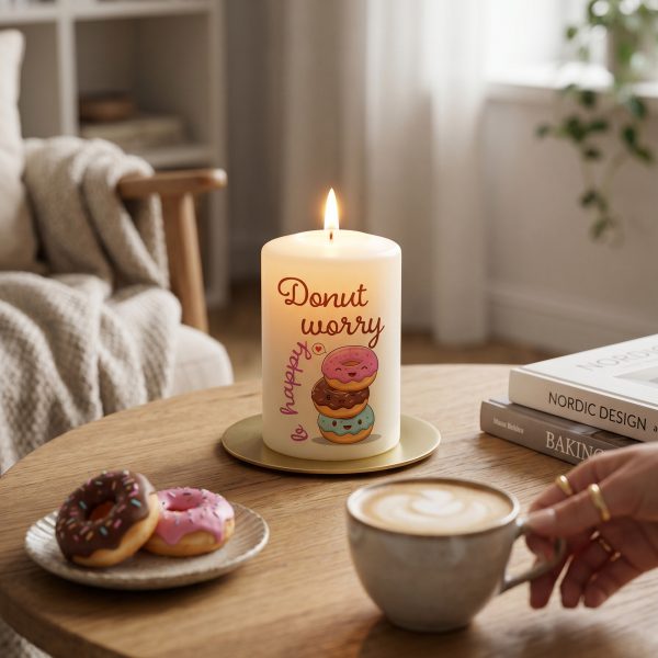 Lustigkerze 8x6cm Donut worry be happy