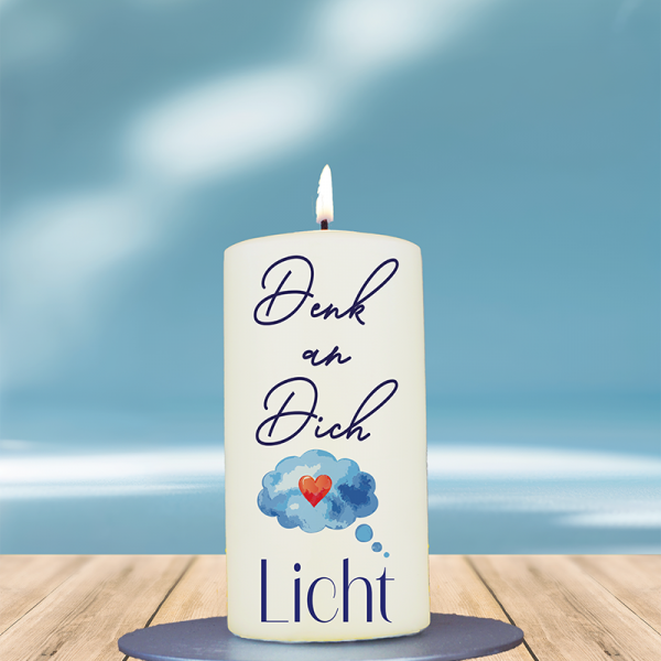 Mitbringsel 12x6cm Denk an Dich Licht