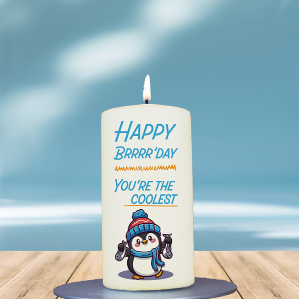 Geburtstagskerze 12x6cm Happy Brrrrr Day