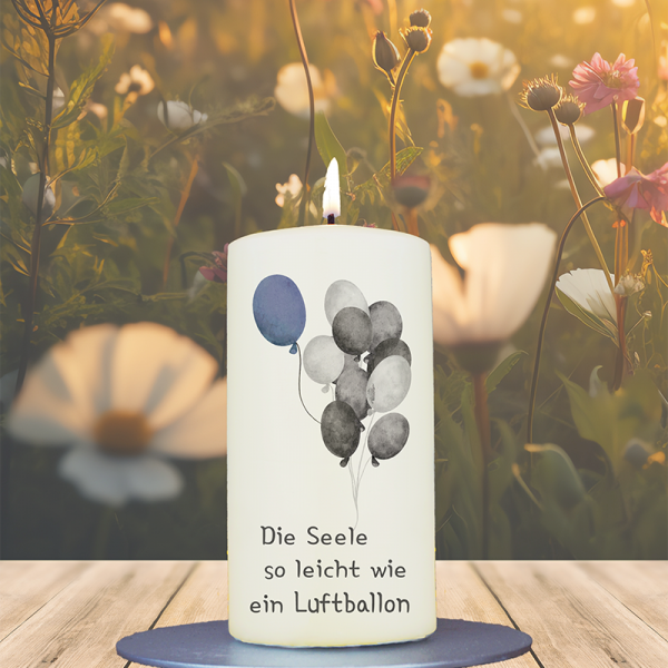 Trauerkerze 12x6cm Die Seele so leicht