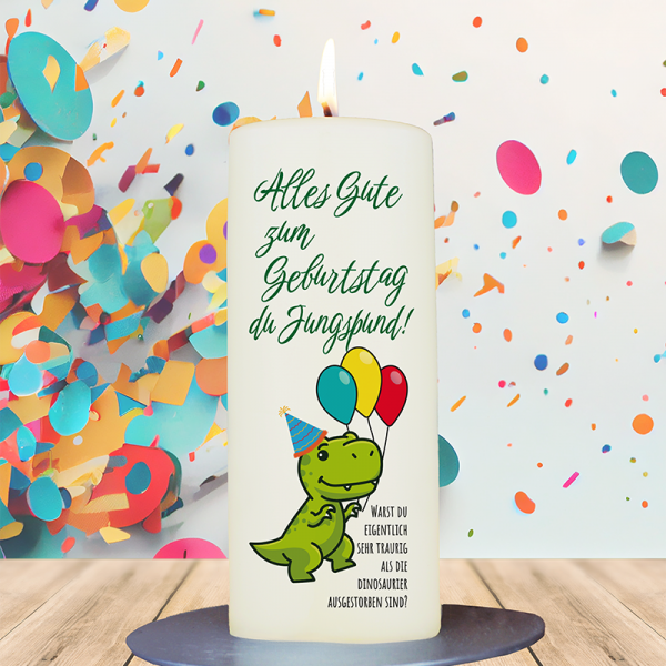 Geburtstagskerze 15x6cm Dino Jungspund