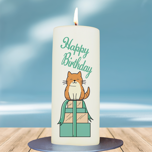 Kinder Geburtstagskerze 15x6cm Katze Geschenke