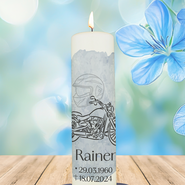 Trauerkerze 25x7cm Rainer Motorrad
