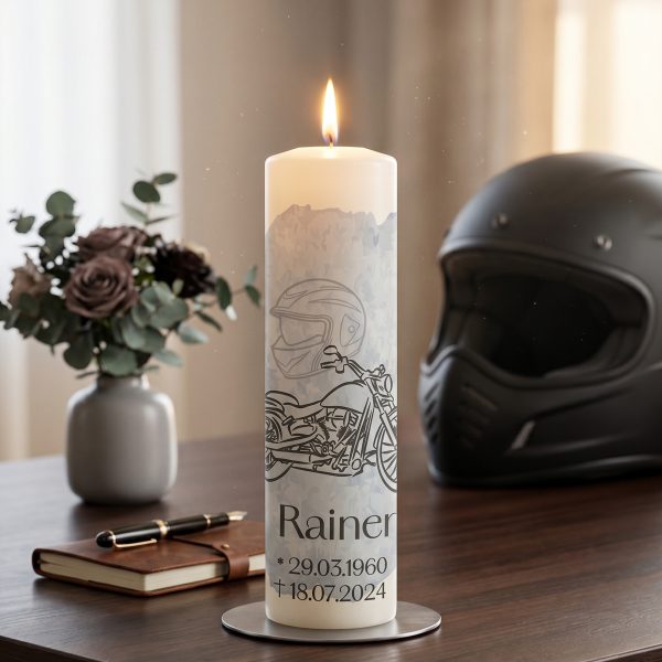 Trauerkerze 25x7cm Rainer Motorrad