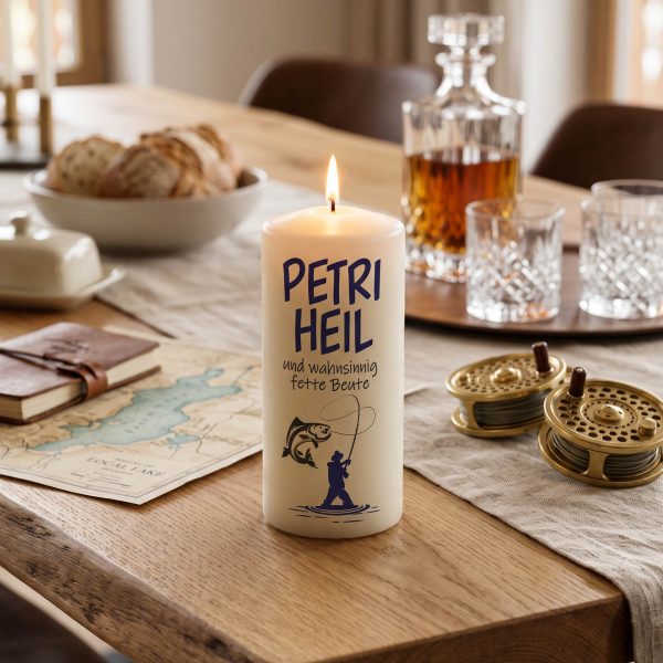 Hobbykerze 12x6cm Petri heil