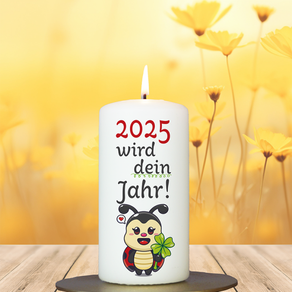 Neujahrskerze 12x6cm ... wird Dein Jahr