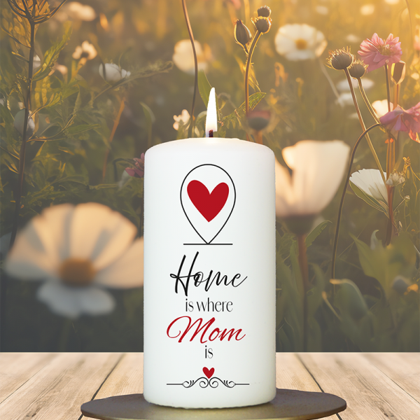 Muttertagskerze 12x6cm Home is