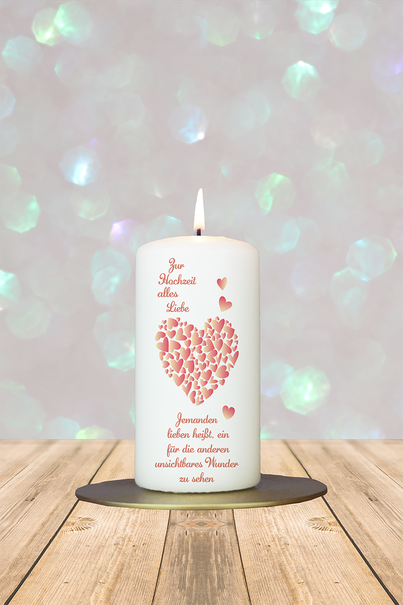 Geschenkkerzen zur Hochzeit