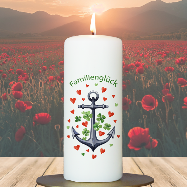 Familienkerze 15x6cm Familienglück