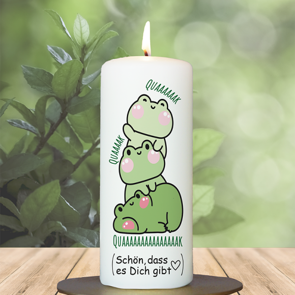Tierkerze 15x6cm  Frösche