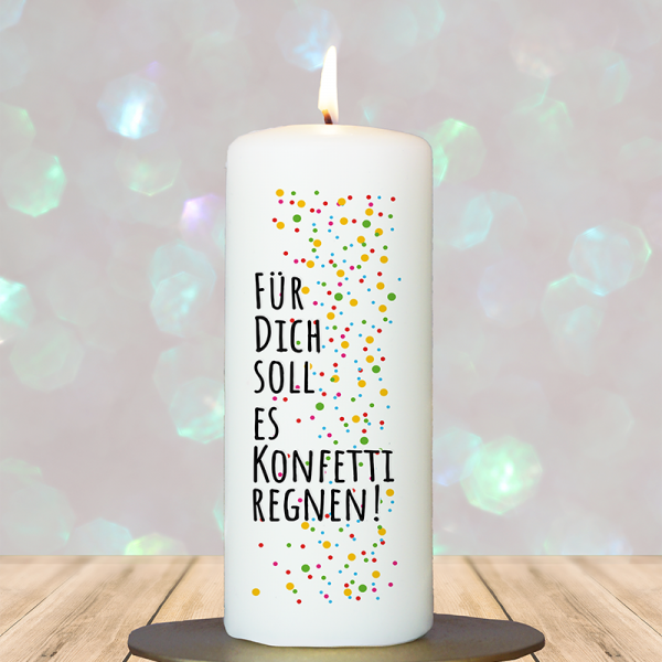 Geburtstagskerze 15x6cm Konfettiregen
