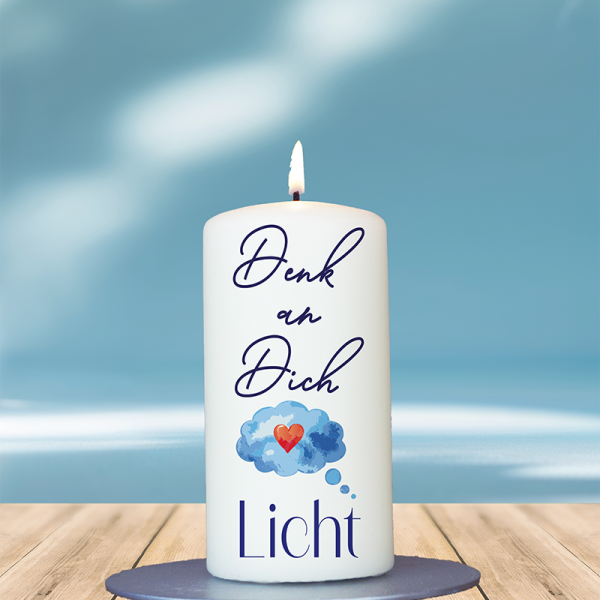 Mitbringsel 12x6cm Denk an dich Licht