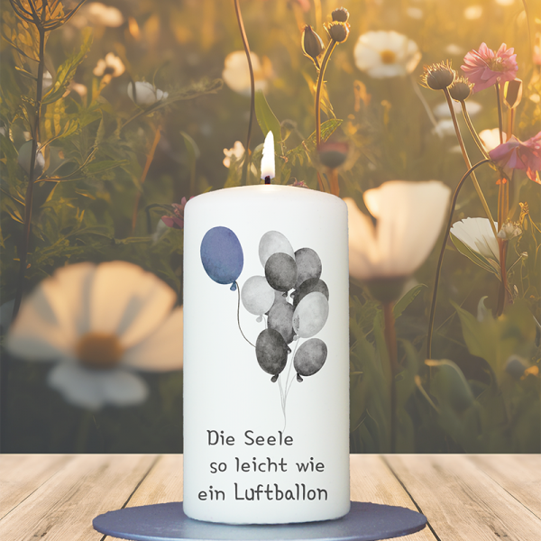 Trauerkerze 12x6cm Die Seele so leicht