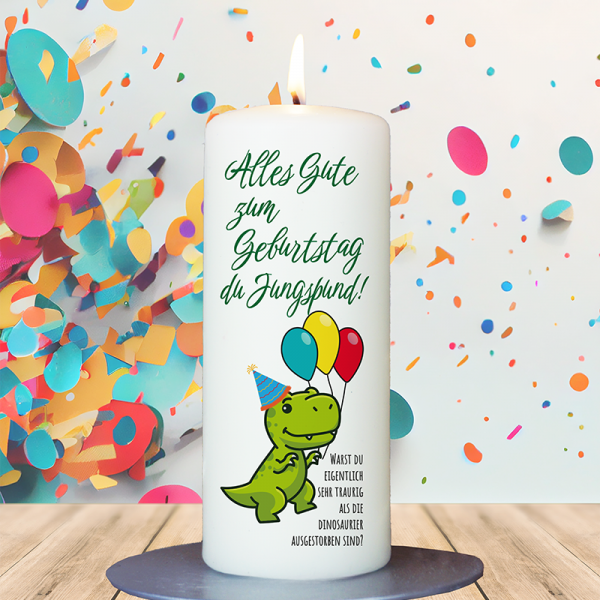 Geburtstagskerze 15x6cm Dino Jungspund