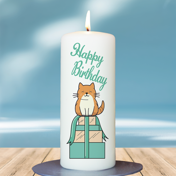 Kinder Geburtstagskerze 15x6cm Katze Geschenke