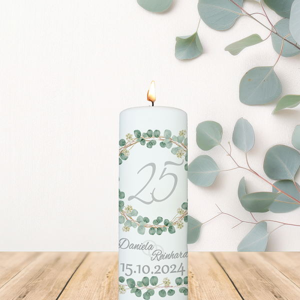 Jubiläumskerze 20x7cm 25 Daniela und Reinhard